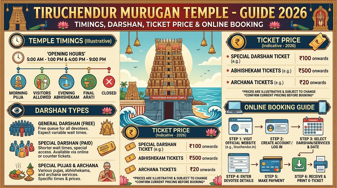 Tiruchendur Murugan Temple Timings,