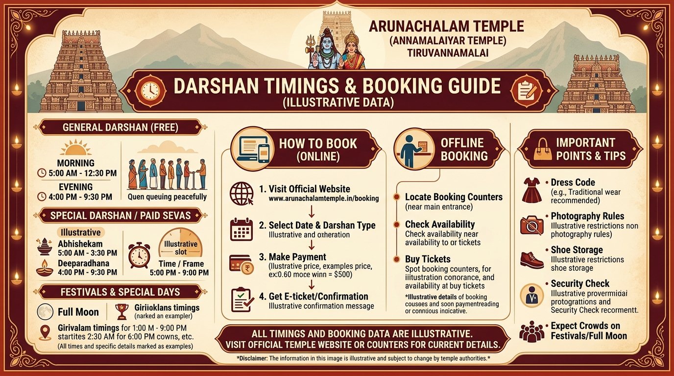 Arunachalam Temple Darshan Timings & Booking