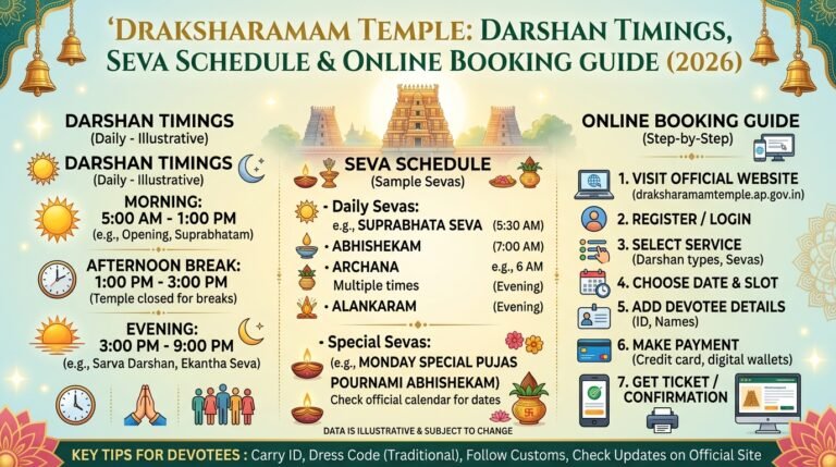 Draksharamam Temple Darshan Timings