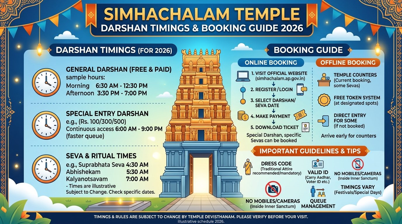 Simhachalam Temple Darshan Timings & Booking