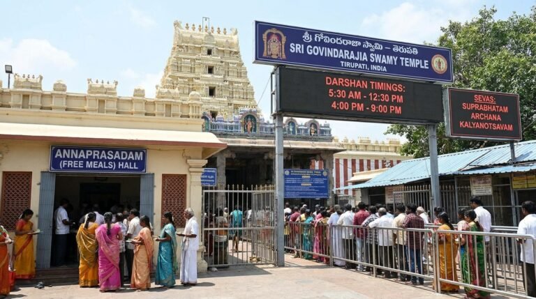 Sri Govindaraja Swamy Temple Tirupati Darshan Timings