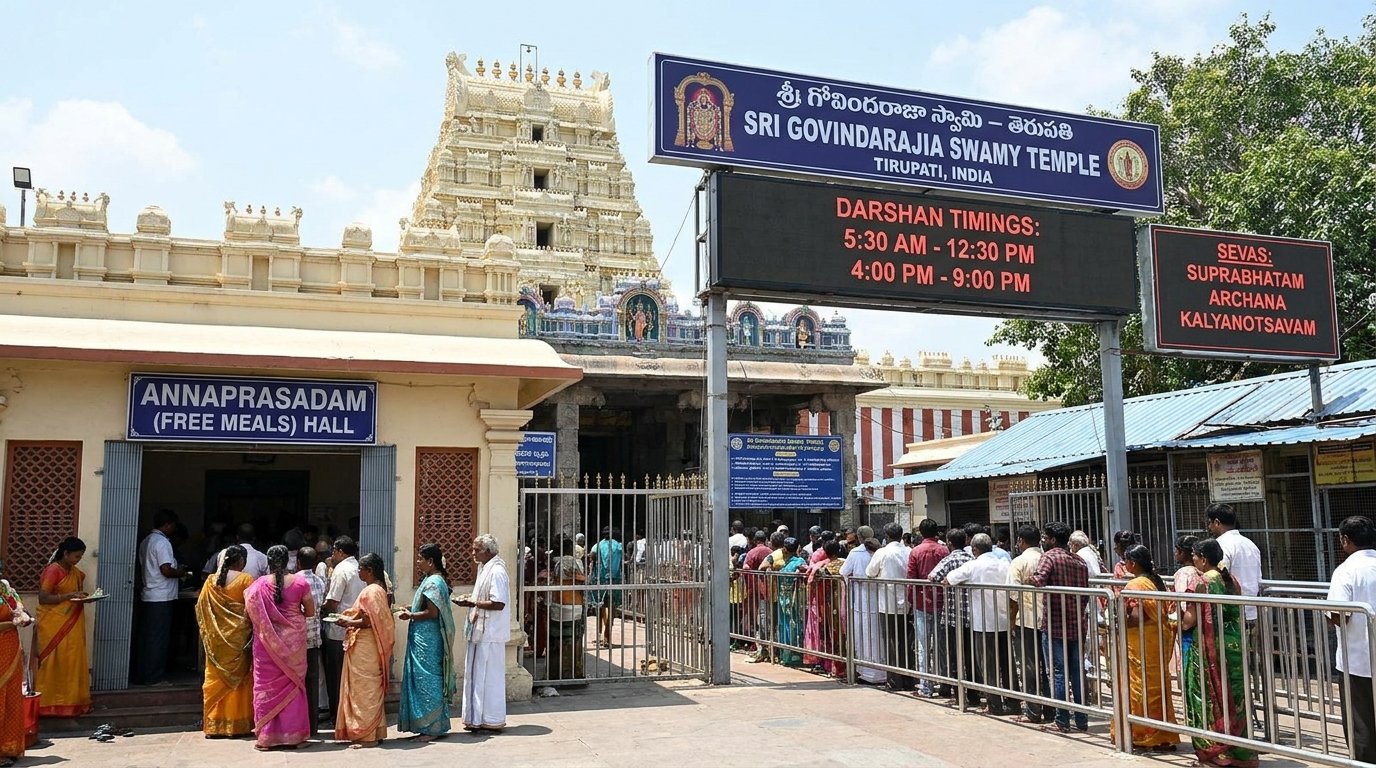 Sri Govindaraja Swamy Temple Tirupati Darshan Timings