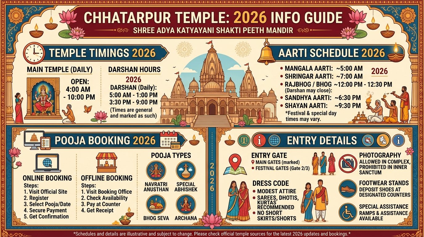 Chhatarpur Temple Timings