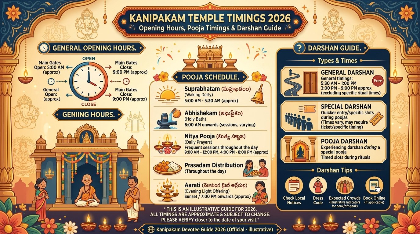 Kanipakam Temple Timings