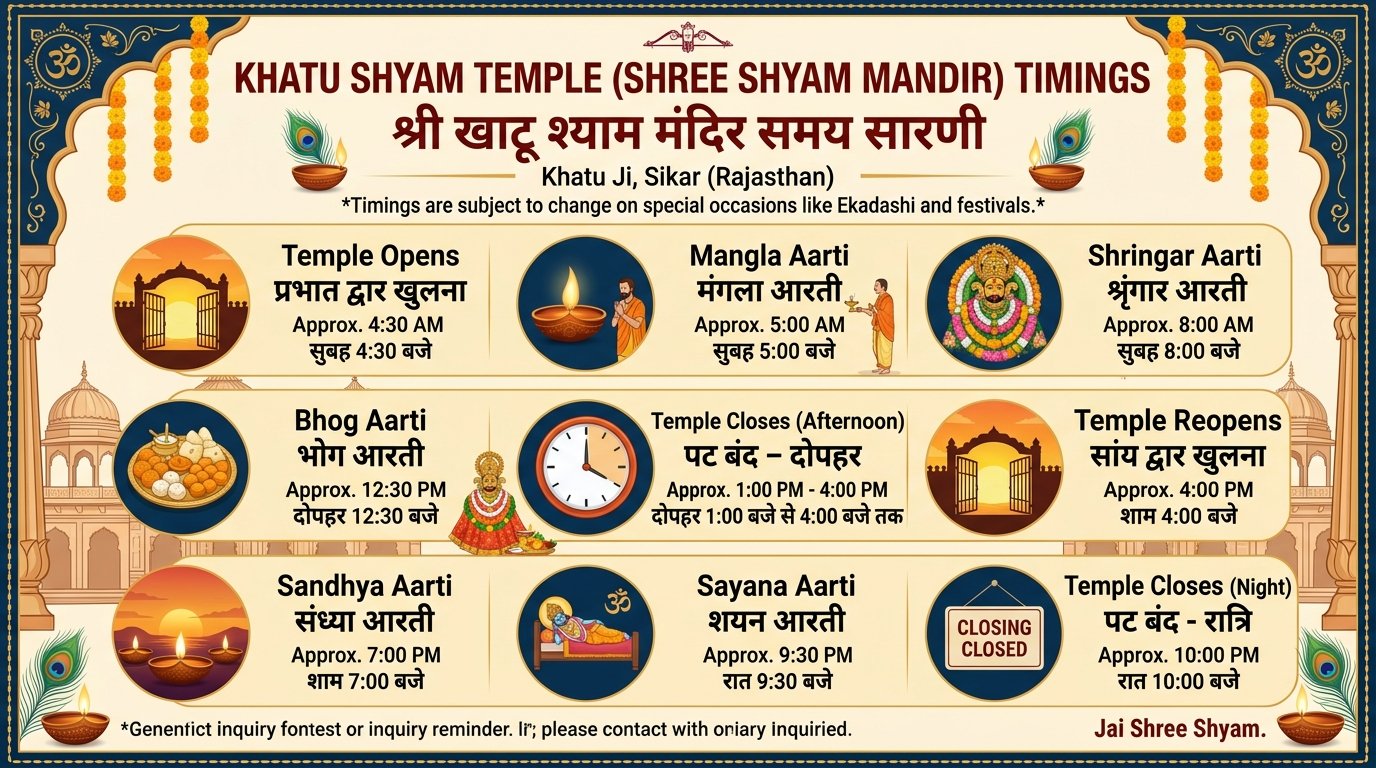 Khatu Shyam Temple Timings