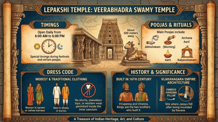 Lepakshi Temple Timings