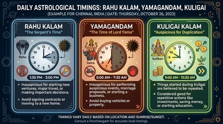 Rahu Kalam Yamagandam Kuligai Timings
