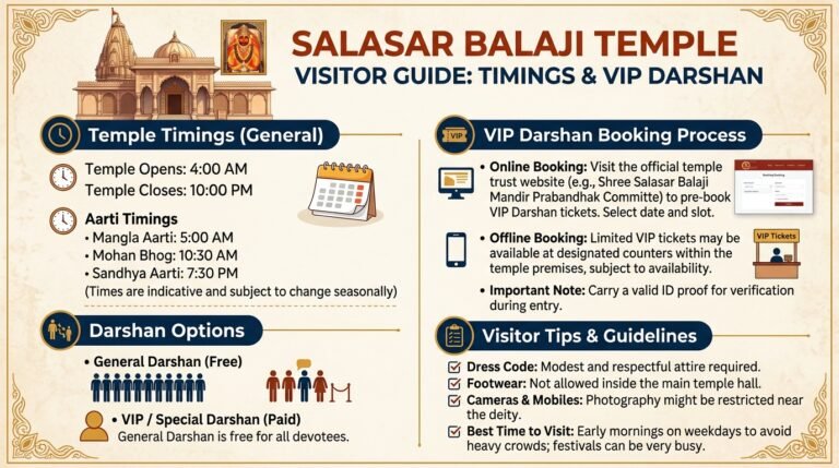 Salasar Balaji Temple – VIP Darshan, Timings, Booking