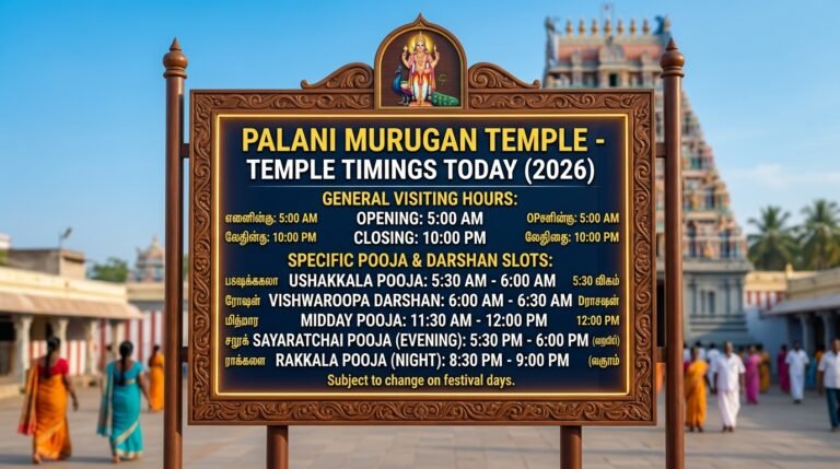 Palani Murugan Temple Timings Today