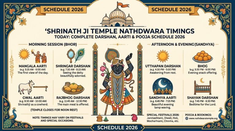 Shrinathji Temple Nathdwara Timings Today