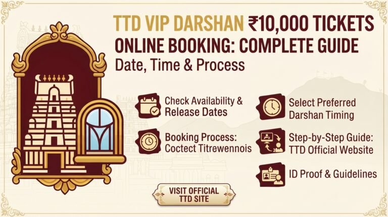 TTD VIP Darshan ₹10,000 Tickets Booking Online
