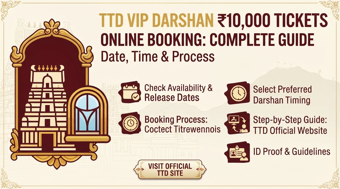 TTD VIP Darshan ₹10,000 Tickets Booking Online