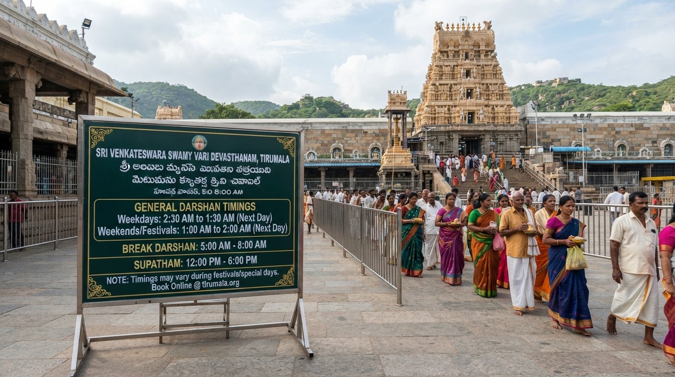 Tirumala Balaji Temple Darshan Timings