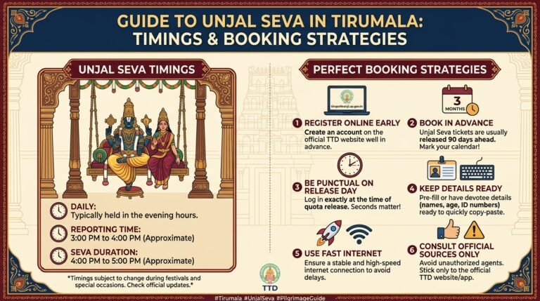 Unjal Seva Timings in Tirumala – Perfect Booking Strategies