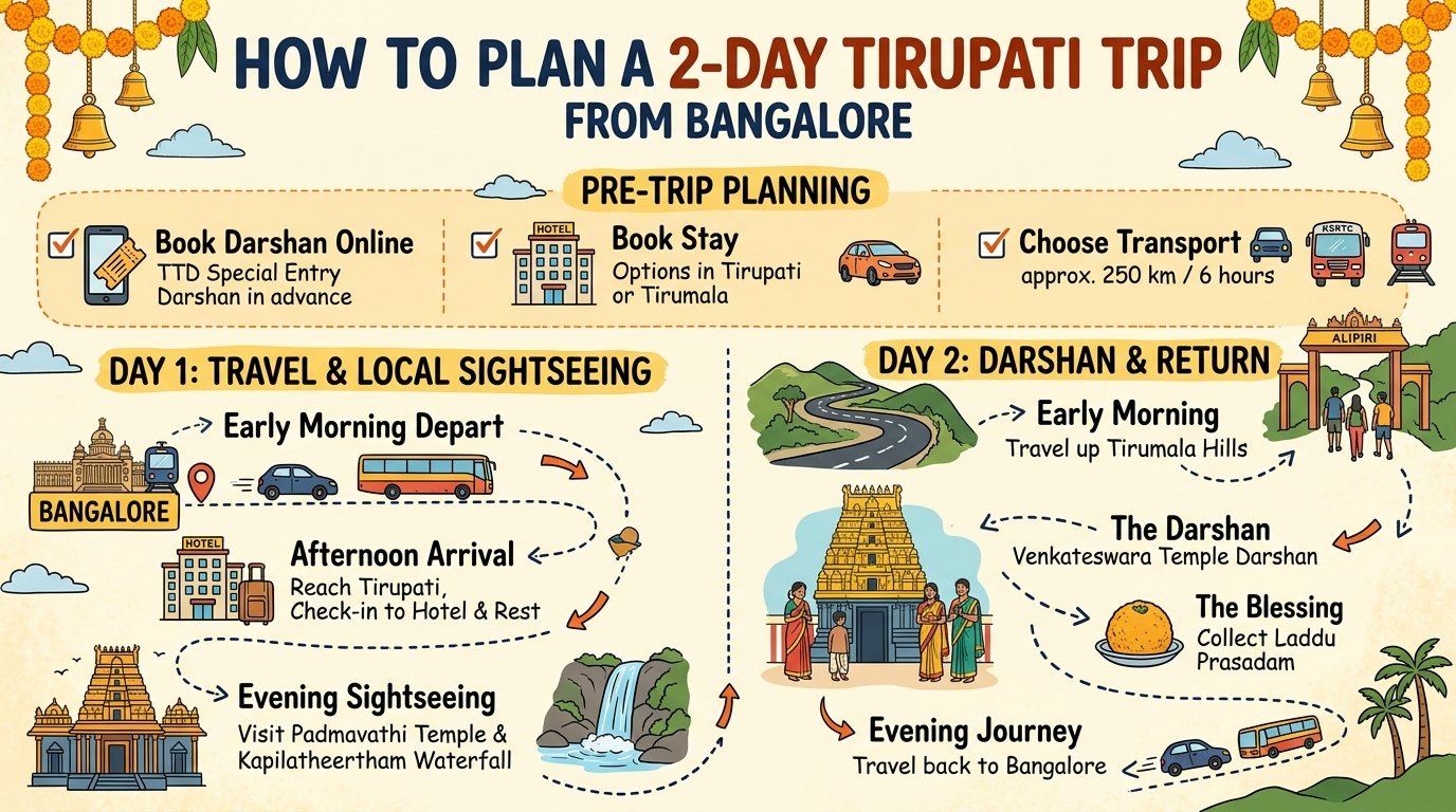 How to Plan a 2 Days Tirupati Trip from Bangalore