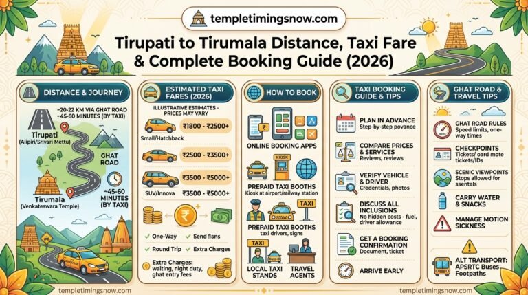 Tirupati to Tirumala Distance