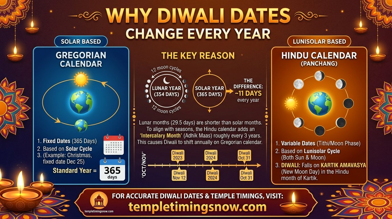 Why Diwali Dates Change Every Year
